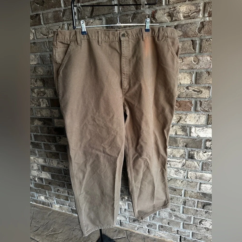 Carhartt RN#14806 Cargo Work Utility Carpenter Pants 50x32 Brown Loose Orig Fit